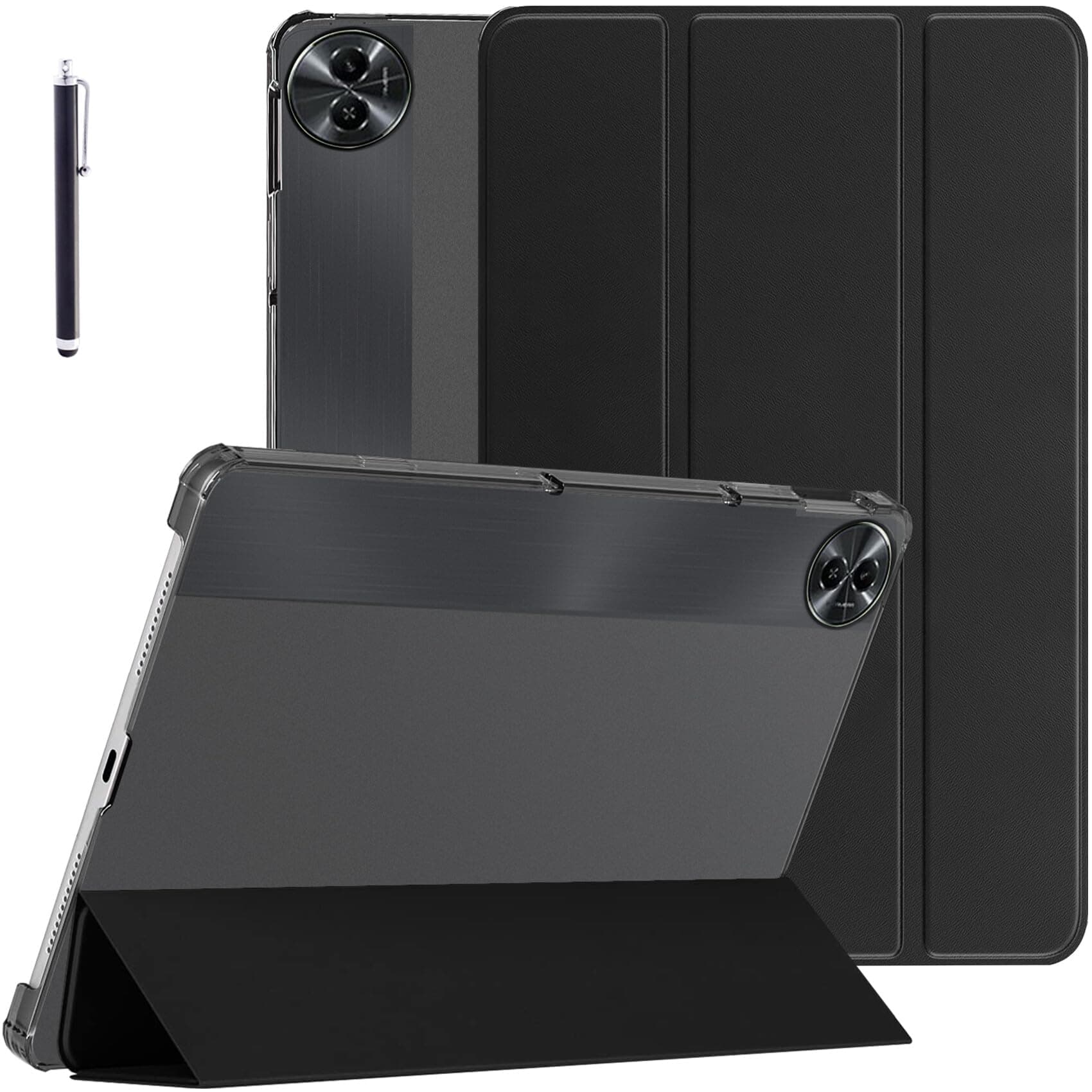 Robustrion Cover for Realme Pad 2 Lite 11 inch Cover Case, Flip Cover with Translucent Back for Realme Pad 2 Lite 11 inch Tablet- Black