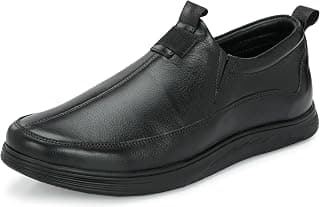 Blue Leather By Centrino Genuine Leather Men's Slip On| Moccasins Non-Slip|Loafer Comfy Lightweight |Round Toe Slip-On Shoes |Trendy Non Lace-Up Design | Stylish with Soft Cushioned Insole (3954)