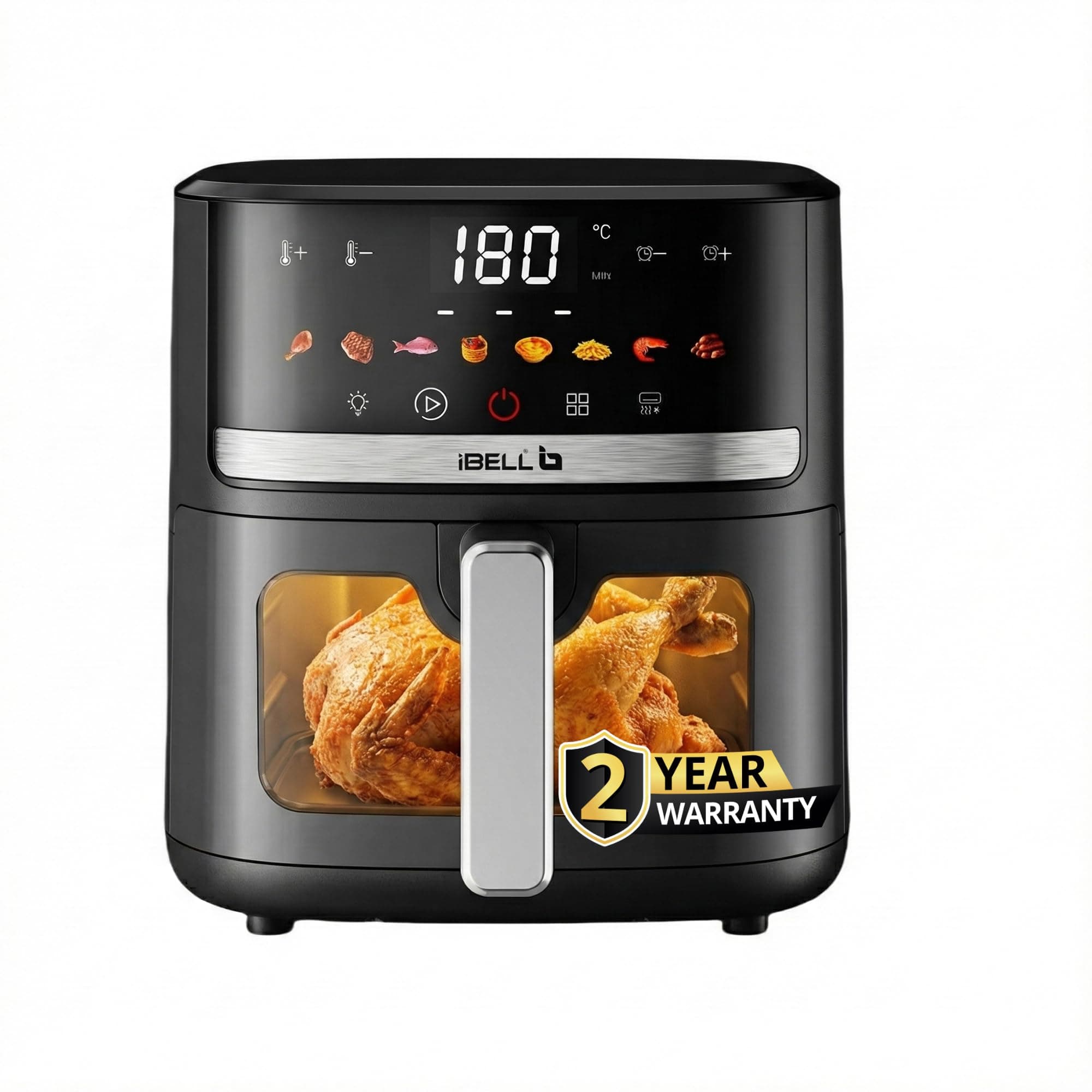IBELL AERO FRY 550 Digital Air Fryer 5.5L, 1350W | Oil-Free Cooking | Touch Control Panel | Adjustable Temperature | Multi-Function Fry, Bake, Grill & Roast | Large Family Size | Black