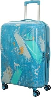 American Tourister Kamiliant by American Tourister ATHER|Printed Check-In Trolley Bag Medium Size (68 cms) for Travel| Hard Case Polypropylene (PP) Suitcase|360° 8-Wheel Spinner Luggage Trolley|Combination Lock|Sea Blue