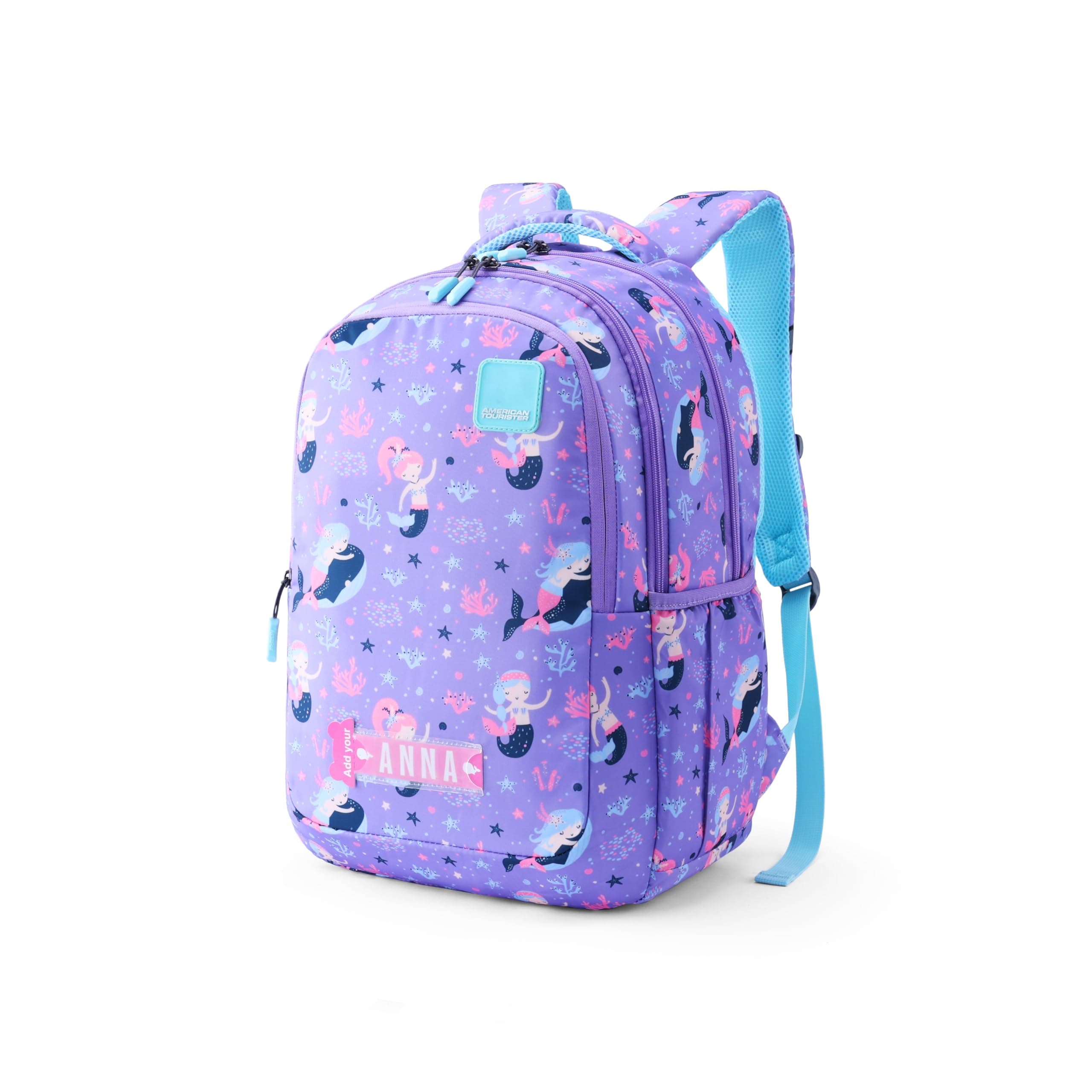 American Tourister Ollie 4.0 Xl 02 O.Lilac, Extra Large School Backpack, Age 8-12 Years, 3 Compartments, Name Slot For Personalisation - Atplayunique 32.5 Ltrs Capacity - Girls
