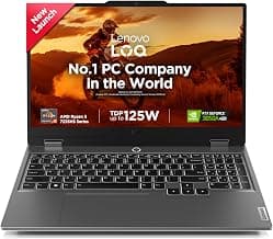 Lenovo LOQ AMD Ryzen 5 7235HS | NVIDIA RTX 3050A 4GB (16GB RAM/512GB SSD/144Hz Refresh Rate/15.6" (39.6cm)/Windows 11/Office Home 2024/3 Mon. Game Pass/Grey/2.4Kg), 83JC00LSIN AI Gaming Laptop