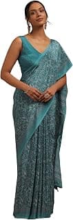 Soch Womens Crepe Paisley Print Saree