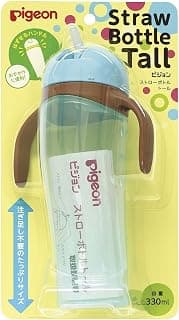 Pigeon Tall' Baby Training Drinking Cup Straw Bottle BPA Free for 9 Months+ (Blue)