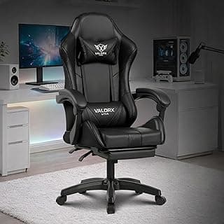 Warrior 2026 Edition Gaming & Office Ergonomic Chair | Vegan Leather | High Back 135° Recliner | Adjustable Height & Linkage Armrest | Lumbar Support | 360° Swivel | 3 Year Warranty, Black