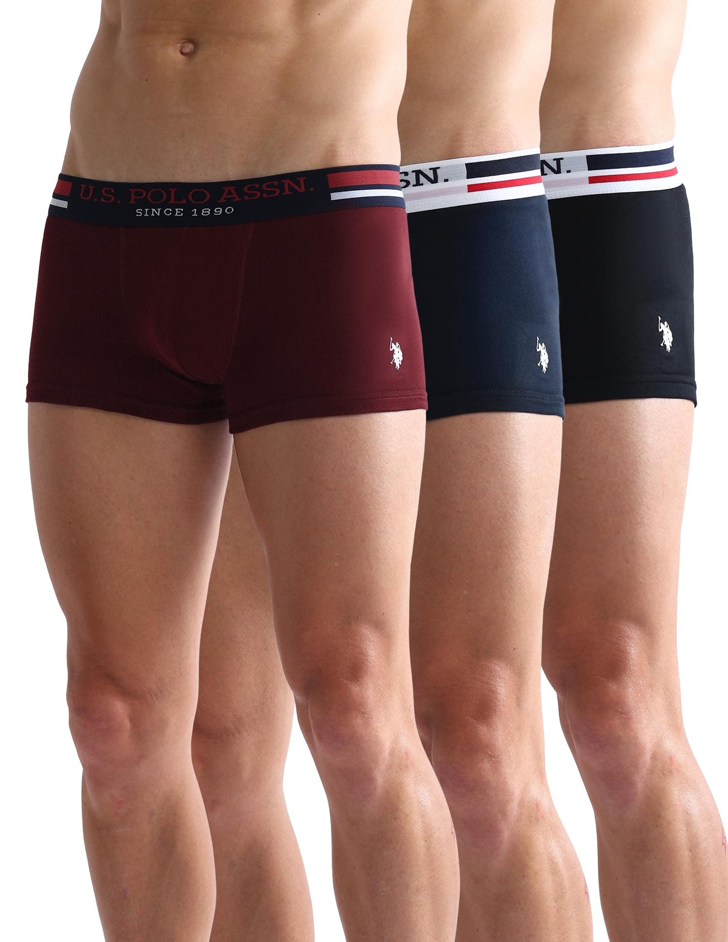 U.S. Polo ASSN. Mens I641 Anti Microbial Essential Boxer Underwear Brief -Pack of 3