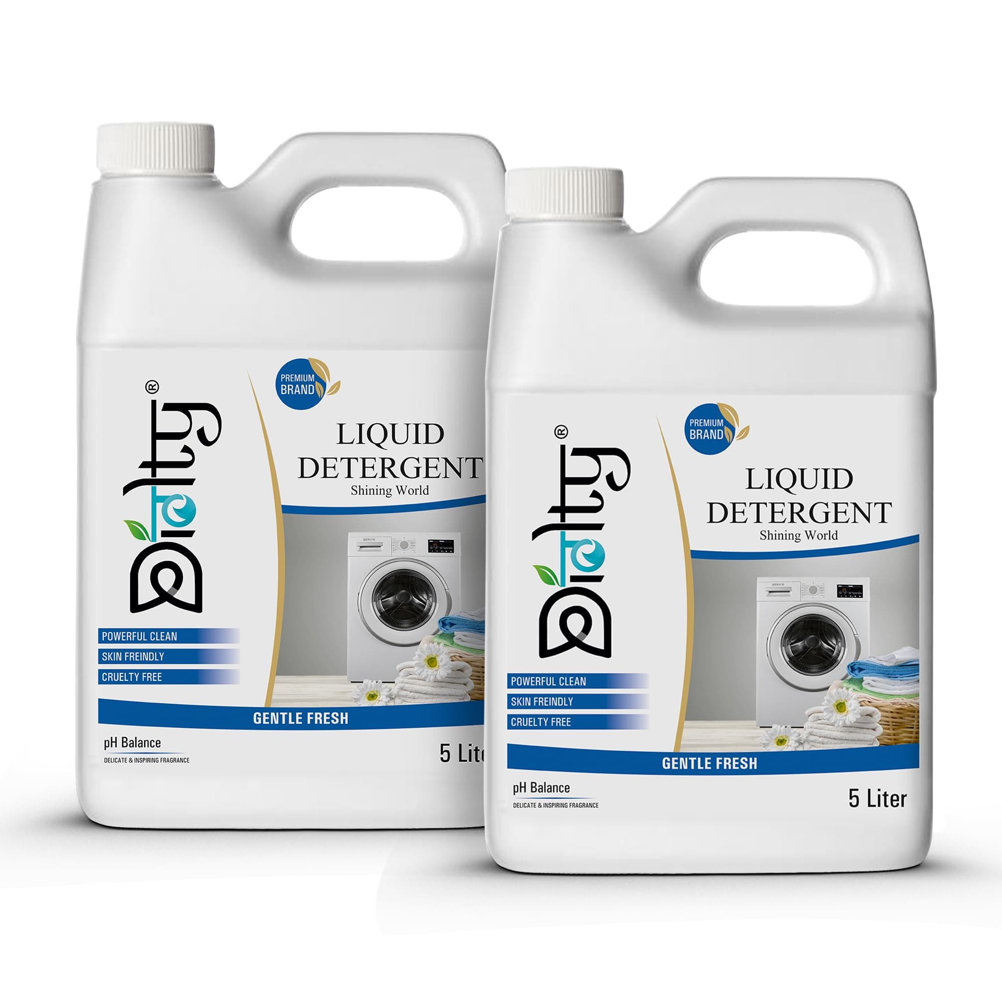 Diolty Liquid Detergent 10 Litre, Laundry Detergent for Top Load and Front Load Washing Machine (Gentle Fresh)