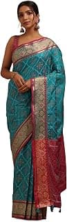 Soch Womens Silk Blend Patola Print Saree