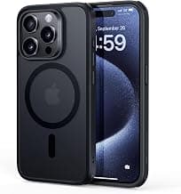 ESR For iPhone 15 Pro Max Case, Compatible With Magsafe, Military-Grade Case Protection, Yellowing Resistant, Scratch-Resistant TPU Back, Magnetic Phone Case For iPhone 15 Pro Max, Frosted Black