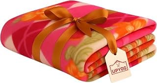 upyog All Season Multipurpose Polar Fleece Blanket for Winter & AC Use | Lightweight, Super Soft & Warm Blanket | Heavy GSM Fleece, Multicolor Single Bed Blanket (90 x 60 Inches, 1 Pc)