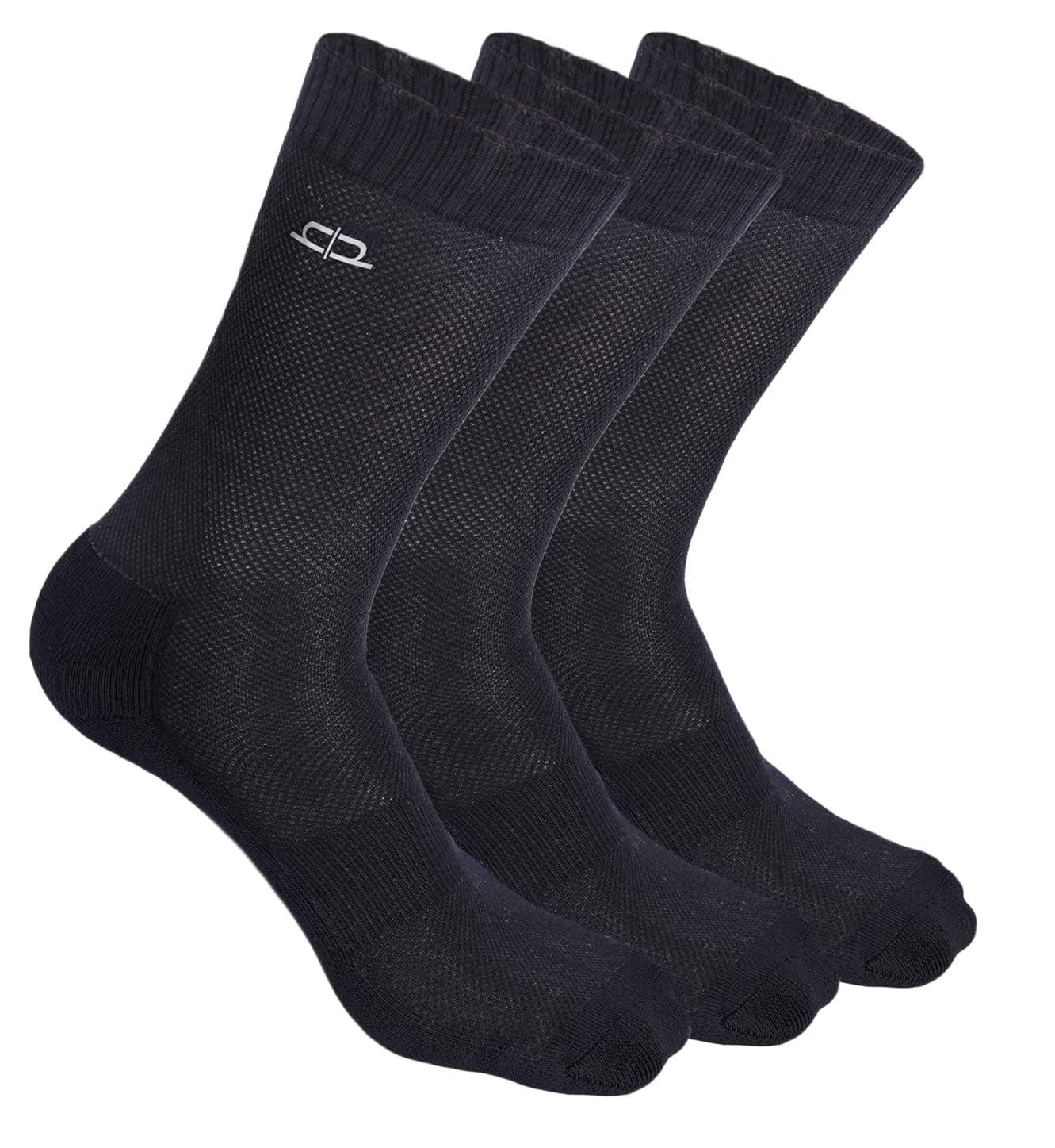 HEELIUM Bamboo Crew Socks for Men | Formal Socks, Full Length | Odour Free & Cushioned Base | 3X Softer than Regular Socks
