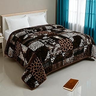 Super Soft Printed Double Bed Blanket for Heavy Winter, Single Ply Mink Blanket King Size with 240 x 220 Cm –(Multicolor, Pack of 1) CP-123