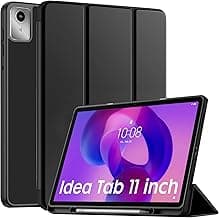 Robustrion Case Cover for Lenovo Idea Tab Cover 11" with [Pencil Holder], Trifold Flip Cover Case for Lenovo Idea Tab Cover 11" [Auto Sleep Wake Support] - Black