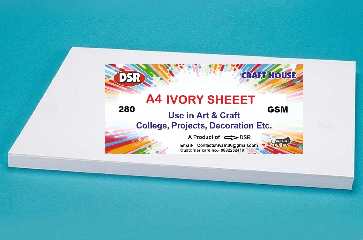 Eclet A4 20 pcs ivory sheet White thick drawing Sheets Craft 300 GSM Sheet Artists Ivory Sheets A4 Size, Smooth Finish, HEAVY GSM Ivory Drawing Paper, or Greeting Cards, Art & Craft Home, School, Office Stationery d