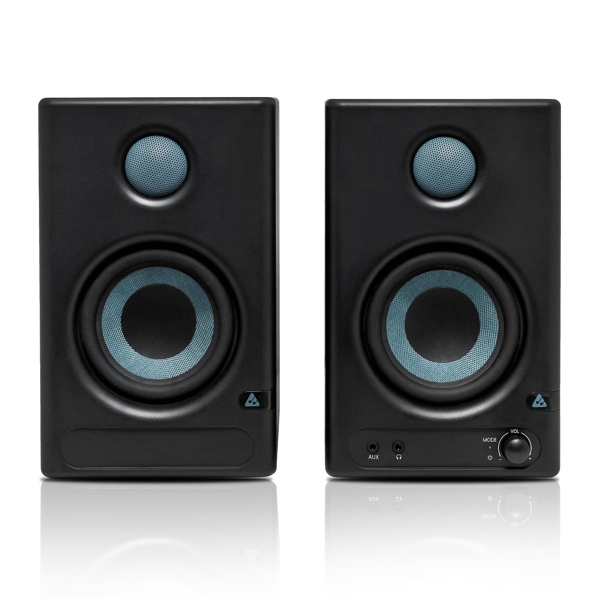 Audio Array AM-S1 BT v5.3 |Professional 4" Studio Monitors Speaker Pair| 60W Class D Amplification,Woven Composite Woofer,1" Silk-Dome Tweeter,EQ Controls|Music/Monitor Mode, Aux, HDMI, USBC, TRS, RCA