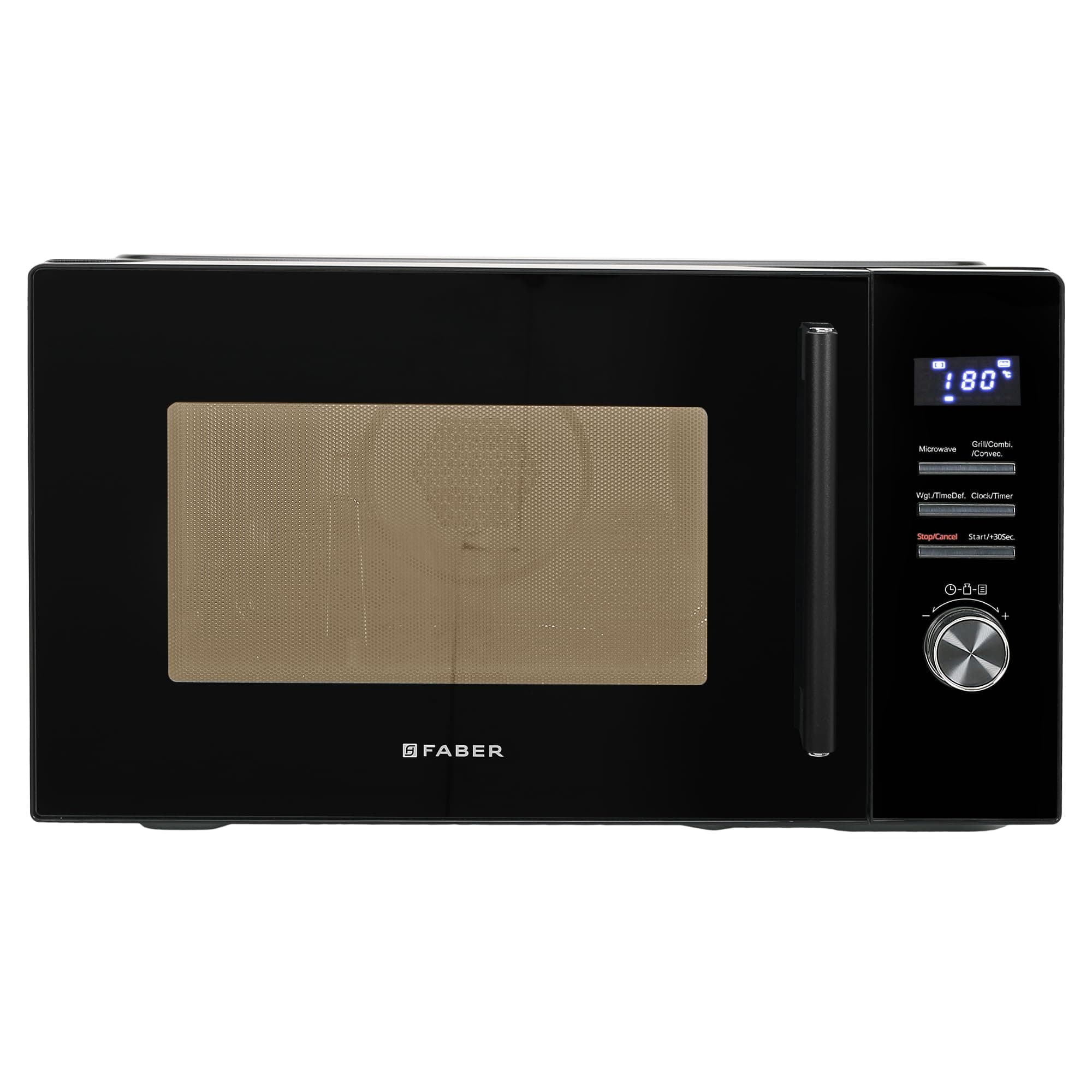 Faber FMW Instacook 30C Standalone 29L Microwave Oven |900W|10 Auto Cook Menu|Digital Panel|Reheat & Defrost|Glass Turntable|Child Safety Lock|Easy Clean Coating|Power Level 5|2 Yrs Warranty|Black