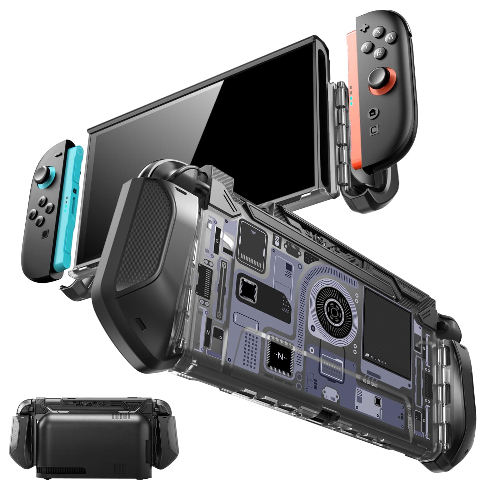 mumba Dockable Case for Nintendo Switch 2 2025, [Blade Series] TPU Grip Protective Cover Accessories Compatible with Switch 2 7.9 Inch and Quick-Release Joy-Con Design