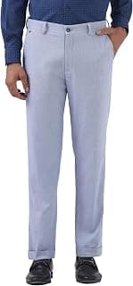 Blackberrys Men's Poly-Blend Solid Slim Fit Formal Trousers