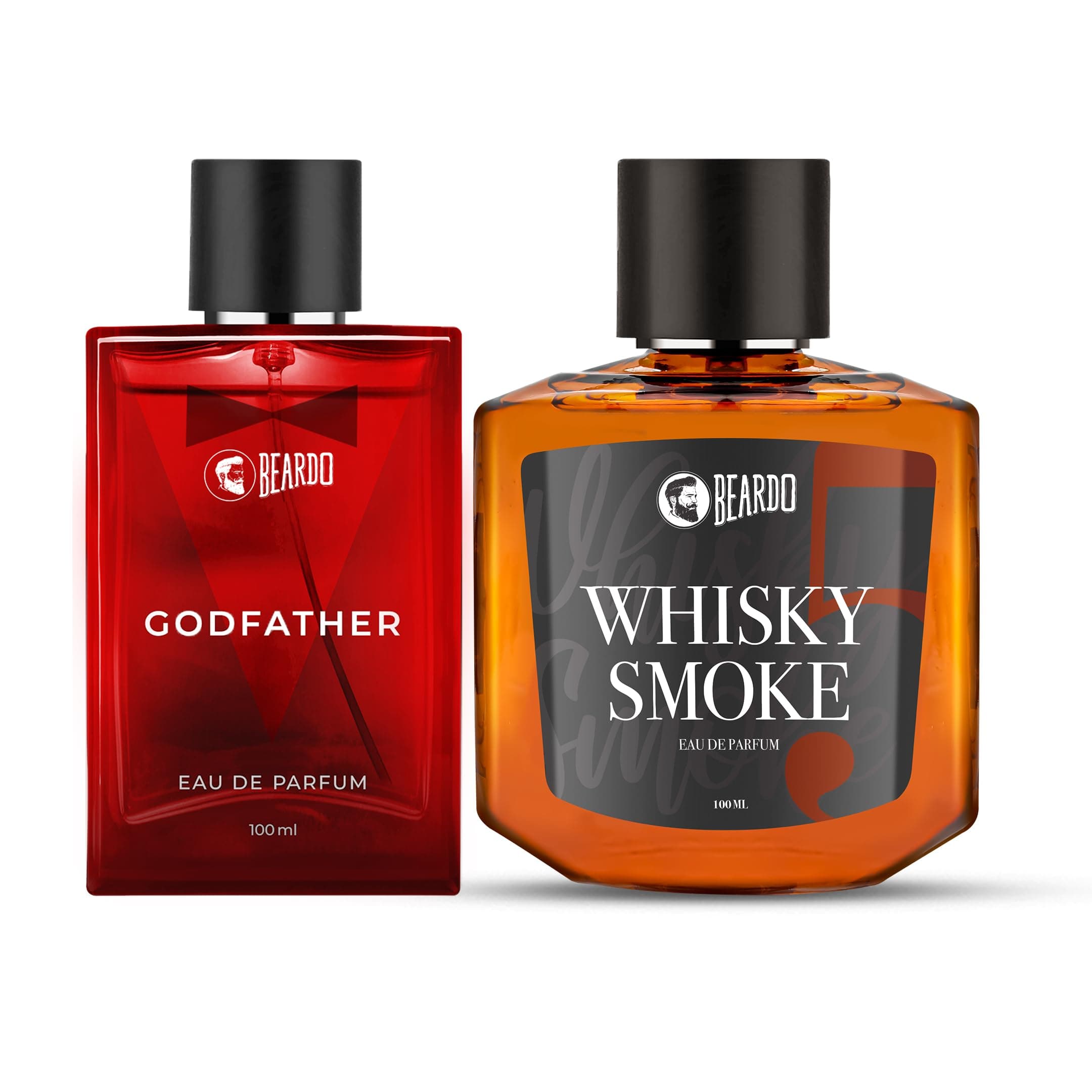 BEARDO Godfather & Whisky Smoke Perfume For Man,100ml X 2|Eau De Parfum|Premium Perfume | Strong Long Lasting Fragrance | Perfume for Men |Gift For Men| Boyfriend | Husband