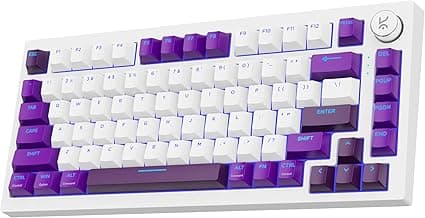 Kreo Swarm 75% Wireless Mechanical Keyboard with Pass Through Keycaps, Advanced Web Software, Pre-lubed Switches, 5-pin Hot Swap PCB, 5 Layers Sound Absorption and Software Support