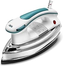 Wipro Elato GD203 1200 Watt Heavyweight Dry Iron, Quick Heat Up, Anti Bacterial German Weilburger Dual Coated Soleplate,5 Modes, Dry Iron Press,Wrinkle Free Clothes in One Shot, 2 Year Warranty,Blue