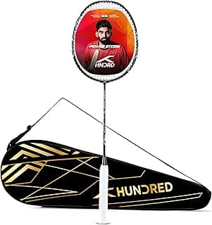 Hundred Power Storm Badminton Racket | Head Heavy Balance | Flexible Shaft | 4U Lightweight Frame | G6 Grip | Club Level Attacking Play