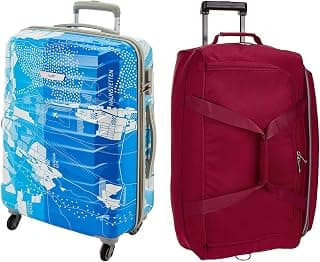 Skybags Skybags Trooper 65 Cms Polycarbonate Blue Hardsided Check-in LuggageSkybags Cardiff Polyester 63.5 cms Red Travel Duffle (DFTCAR62ERED) (DFTCAR62RED)