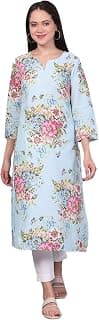 W for Woman White Embroidered Printed Lace Kota Straight Kurta