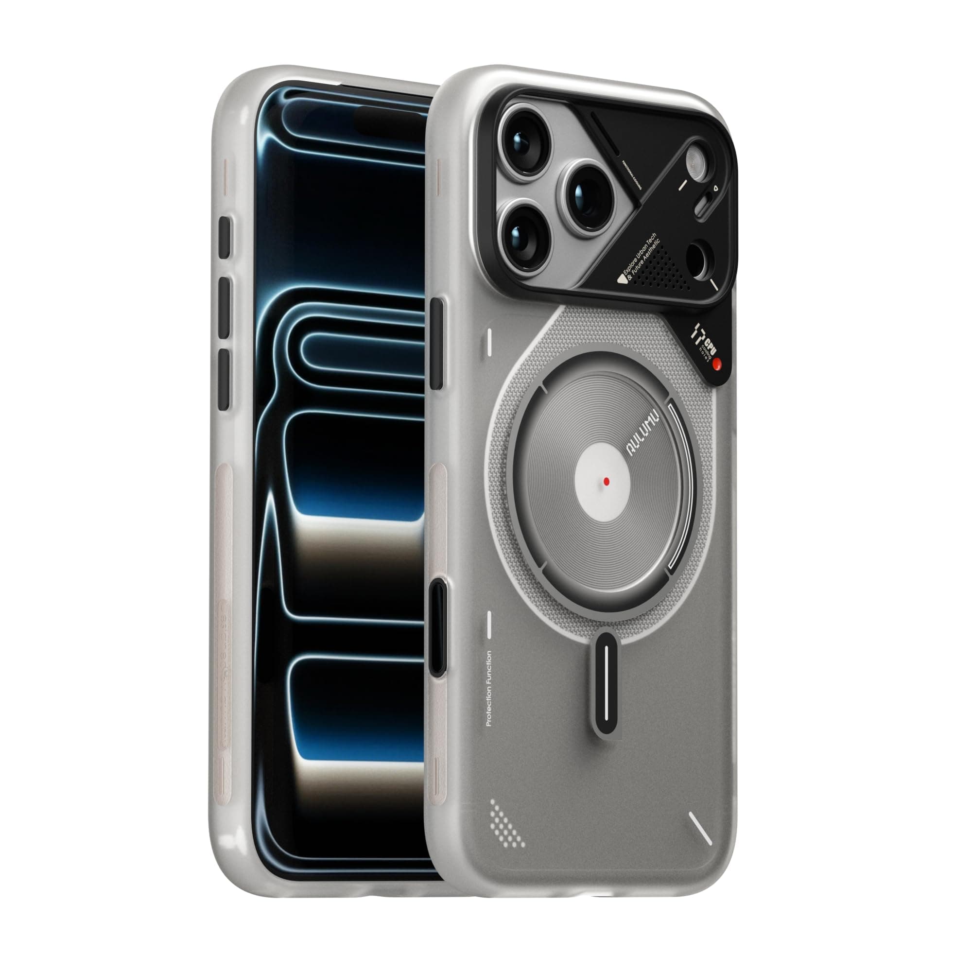 Aulumu A17 for iPhone 17 Pro Magnetic Thermal Case | CoolHyper | with Camera Control | IMD Technology | Compatible with Magsafe Thermoplastic Polyurethane | Touch Translucent White