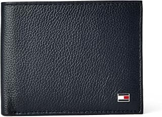 Tommy Hilfiger Men's Global Coin Wallet Felix | Blue | Genuine Leather | 1 Coin Pocket | 2 Compartments | 4 Card Slots