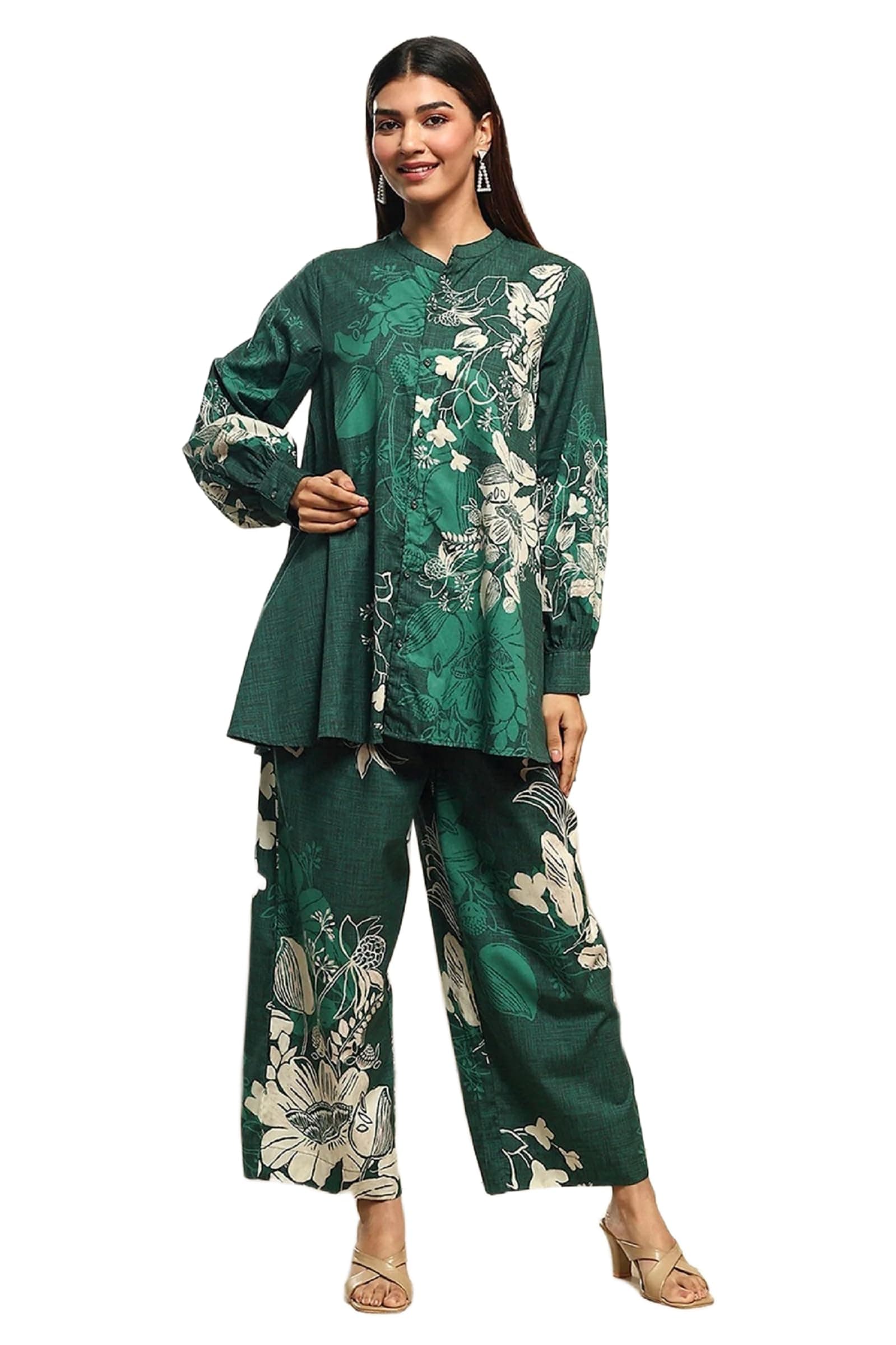 Asmeriyo Women Embroidery Co Ord Set with Side Pocket | Women 2 Pic Kurta Set I Fancy Kurta Set | Stylish Kurti Outfit | Co-Ordination Wear | Festive and Casual wear (206-A-Red-2XL)