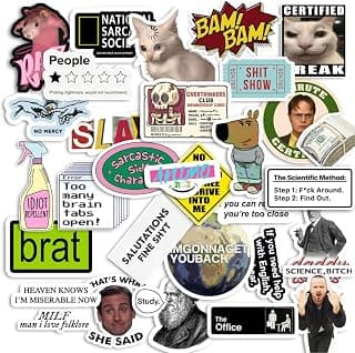 30pcs Aesthetic Sticker wall Laptop Guitar Vinyl Great for Any Smooth Surface.