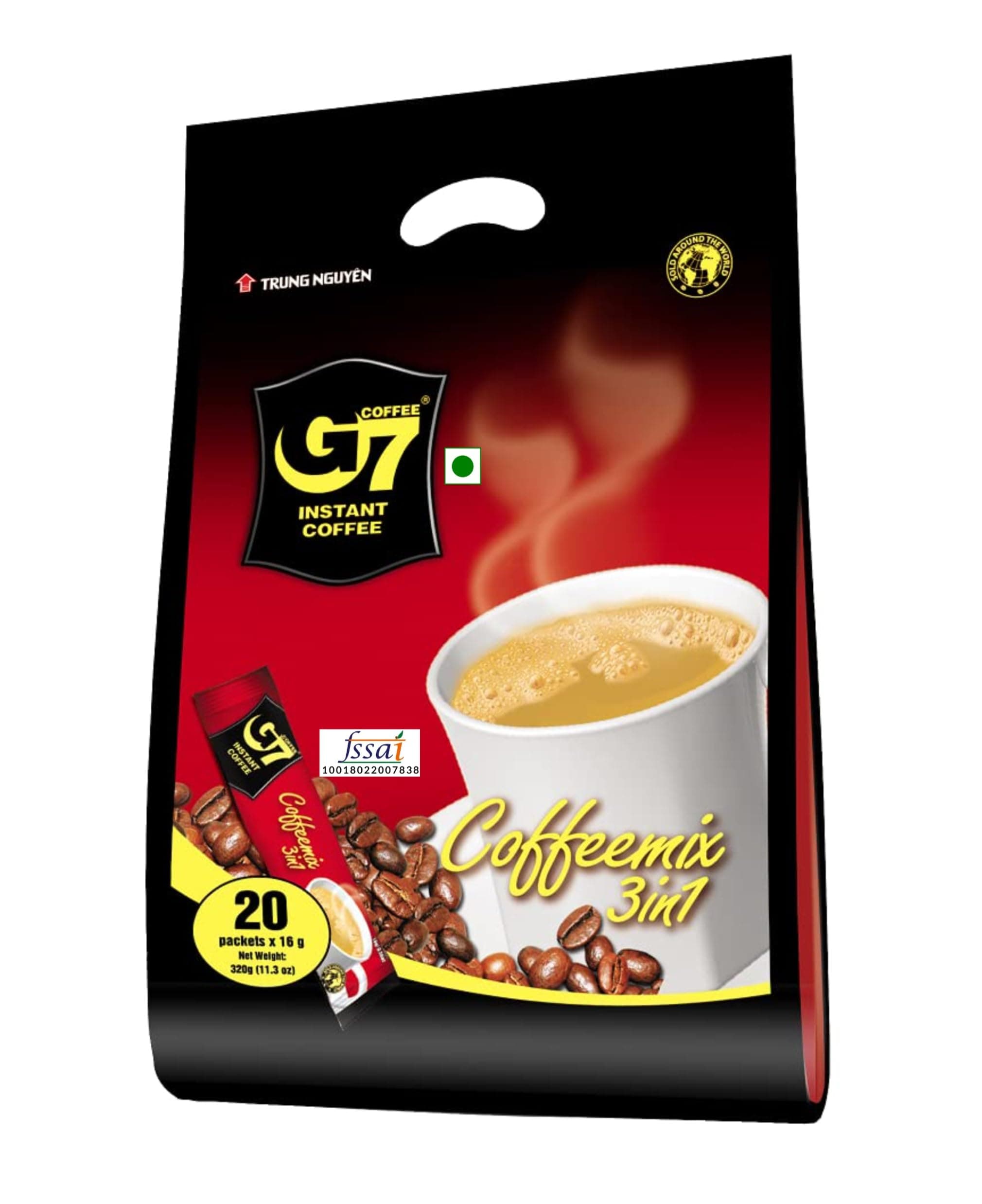 TRUNG NGUYEN G7 3-in-1 Instant Coffee Mix, 320g Pack, 20 Sachets x 16g