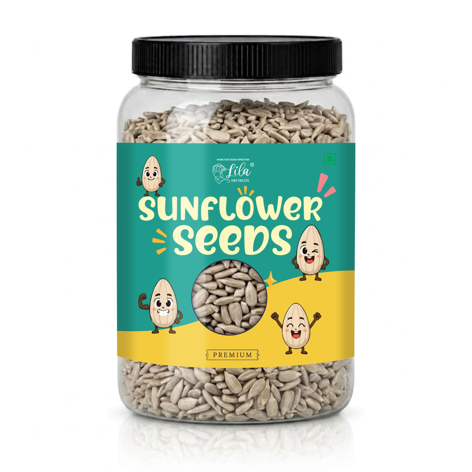 LILA DRY FRUITS Sunflower Seeds 500 g X 2 Healthy Snack Rich in Protein Fiber Natural Seed for Eating Salad Topping Trail Mix Diet Seeds Mix Gym Snack Seeds Combo Alternative