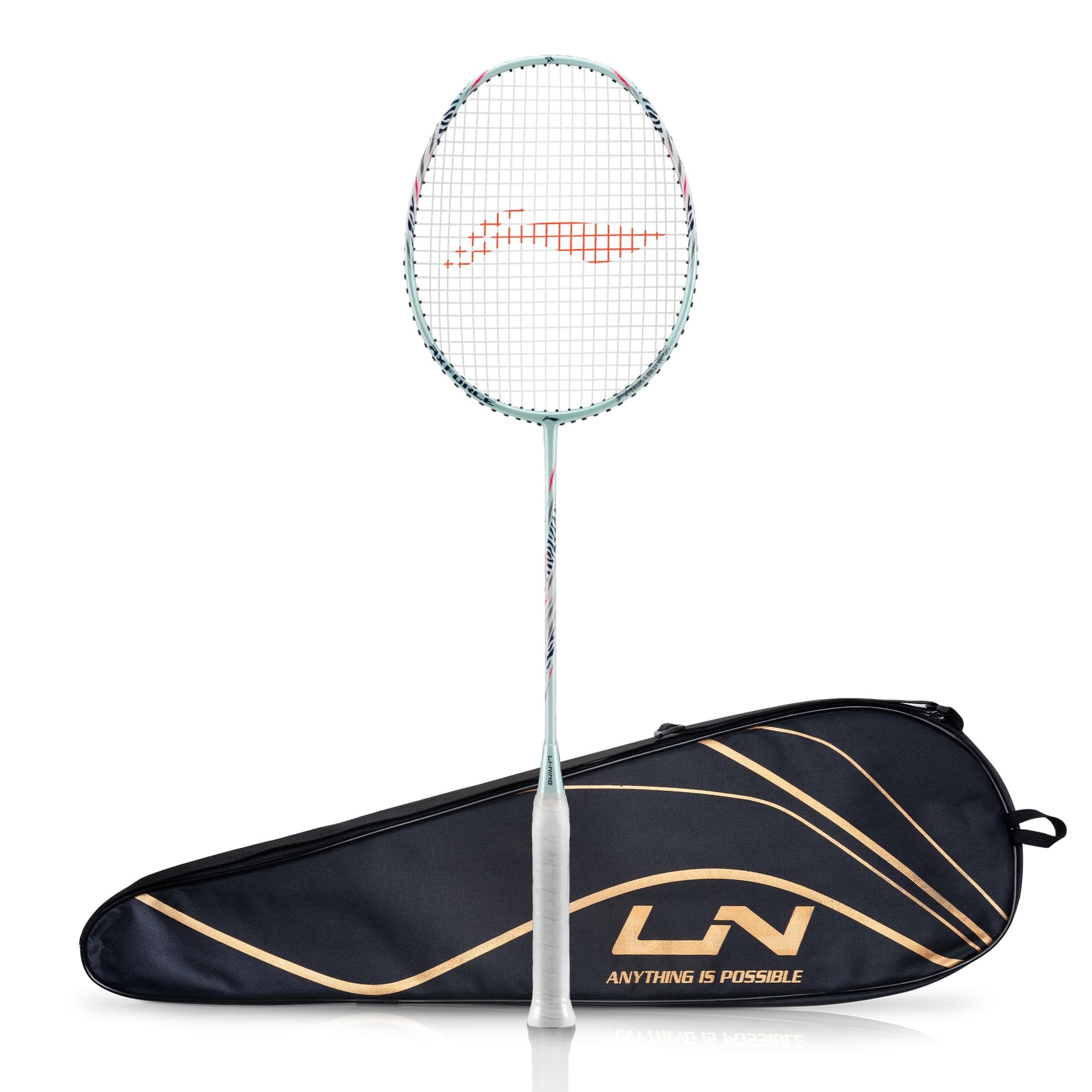Li-Ning Axforce Tiger Strung Badminton Racquet for Professional Players| 32 LBS Max Tension | Head Heavy | 7mm Flexible Shaft | Carbon Fibre Frame