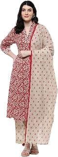 BIBA Women Kurta Sets, Cotton, Printed