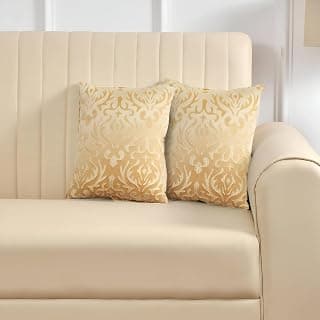 IVAZA Decorative Cushion Covers, Solid Sofa Cushion, Soft Velvet Cushion Case, Square Accent Cushion Covers for Sofa,Couch Bed Chair,Cushion Cover Set of 2 (12" x 12") Beige