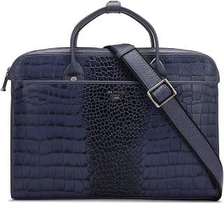 Da Milano Leather Laptop Bag for Men & for Women - Fits Upto 13" Laptop