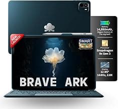 Brave Ark (SmartChoice) Android Tablet with Pen + BT-Keyboard| 12.95"(32cm) 2.8K 144Hz Display| Snapdragon 8s Gen 3| AI-Enabled|12GB RAM, 256GB ROM| Segment's Biggest 14550mAh Battery| 8 Speakers|WiFi