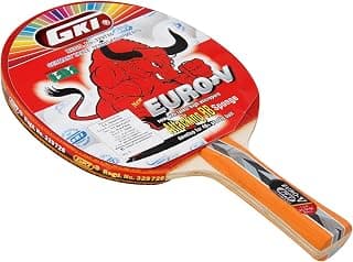 GKI Euro V Wooden Table Tennis Racquet (Multicolor, Pack of 1)