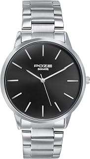 Sonata Sonata Poze Quartz Black Dial Silver Metal Strap Analog Watch for Men-SP70045SM01W