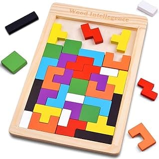 Niwlix Wooden Russian Blocks Puzzles for Kids Adults, Wood Intelligence Kids Toys for 2-5 Years Boy,Wooden Puzzles Brain Teasers Toy Educational Gift for 7-10 Years