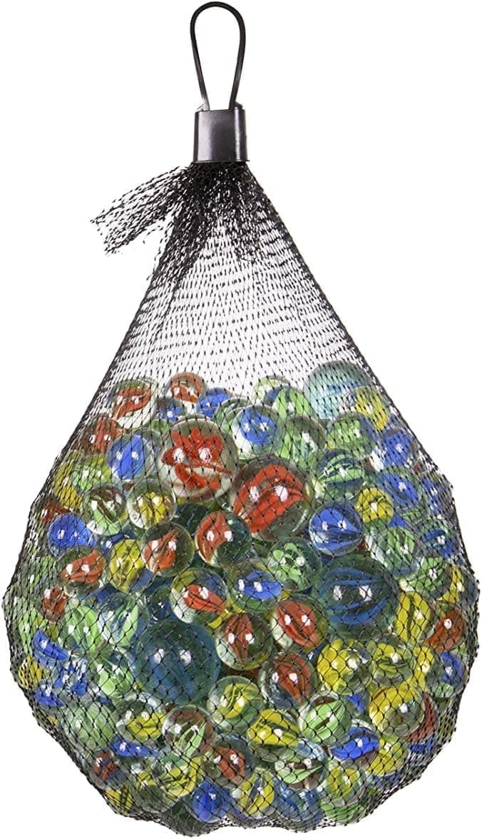 DIGSMORDEN 100 Pcs Multi Color Playing Glass Marbles Set | Cat Eye Design Kanche Goli for Kids | Traditional Indian Marble Game Balls for Indoor & Outdoor Play |10-15mm Round Smooth Finish Glass