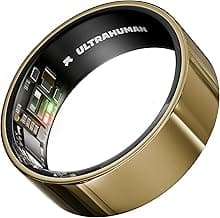 ULTRAHUMAN Ring AIR - Bionic Gold - Size 8 - Smart Ring | No Monthly Subscription | Size First with Sizing Kit | Sleep Tracking Wearable - Heart Rate - Fitness Tracker