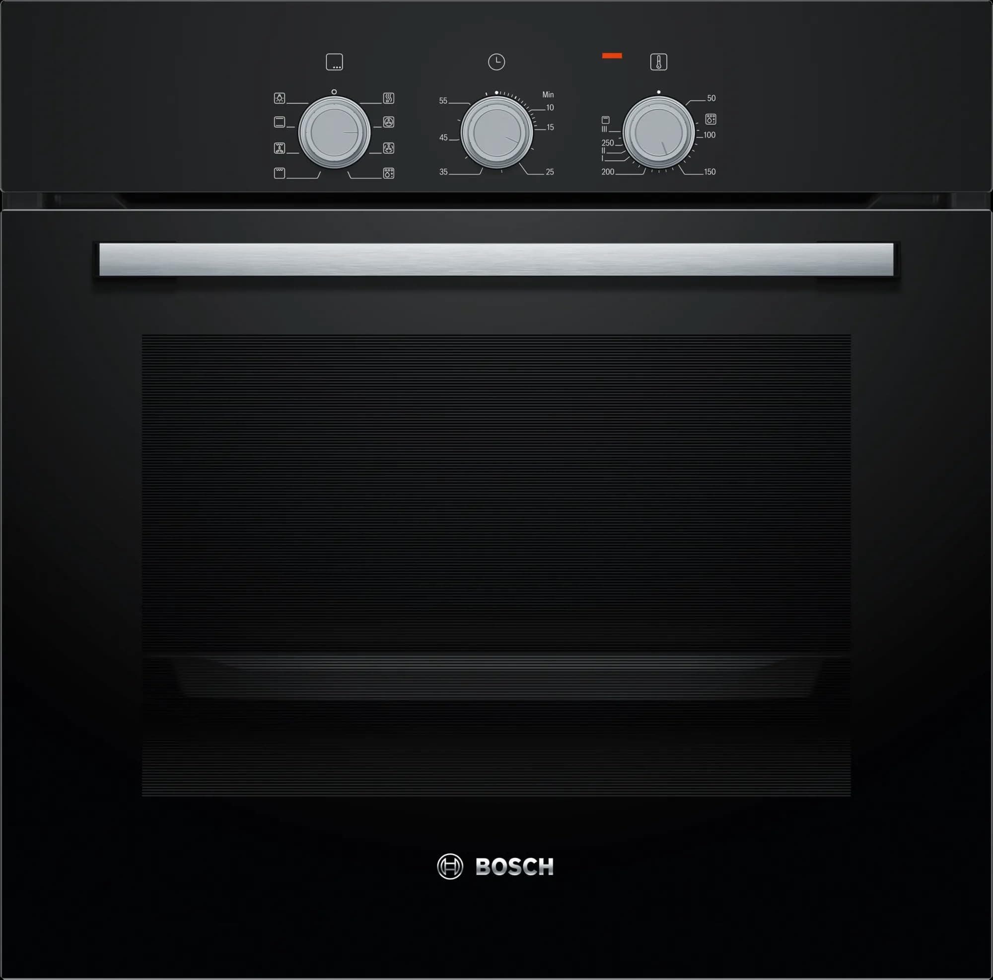 Bosch 66 L Series 2 built-in oven with 3D hot air 60 x 60 cm (HBF031BA0I, Black)