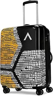 Aristocrat Bruce Check-in Trolley Bag 64cm | Medium | Hard Luggage | Smooth 8-Wheel Suitcase | Secure Combination Lock with Sturdy Zipper | Full Fabric Convipack | 3-Year Warranty (Orange)
