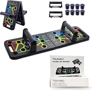 15-in-1 Push Up Board for Men & Women – Home & Gym Strength Training Equipment | Full Body Workout System for Chest, Shoulders, Triceps, Back & Core | Foldable, Color-Coded Fitness Tool