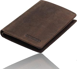TANSTITCH Men Leather Slim Wallet || Compact, Minimalist & Thin Design || RFID Protected || Front Pocket Carry, Brown
