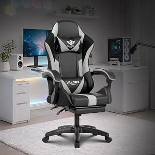 Warrior 2026 Edition Gaming & Office Ergonomic Chair |Vegan Leather| 360° Swivel, High Back 135° Recliner | Adjustable Height & Linkage Armrest| Lumbar Support, 3 Year Warranty, Light Grey