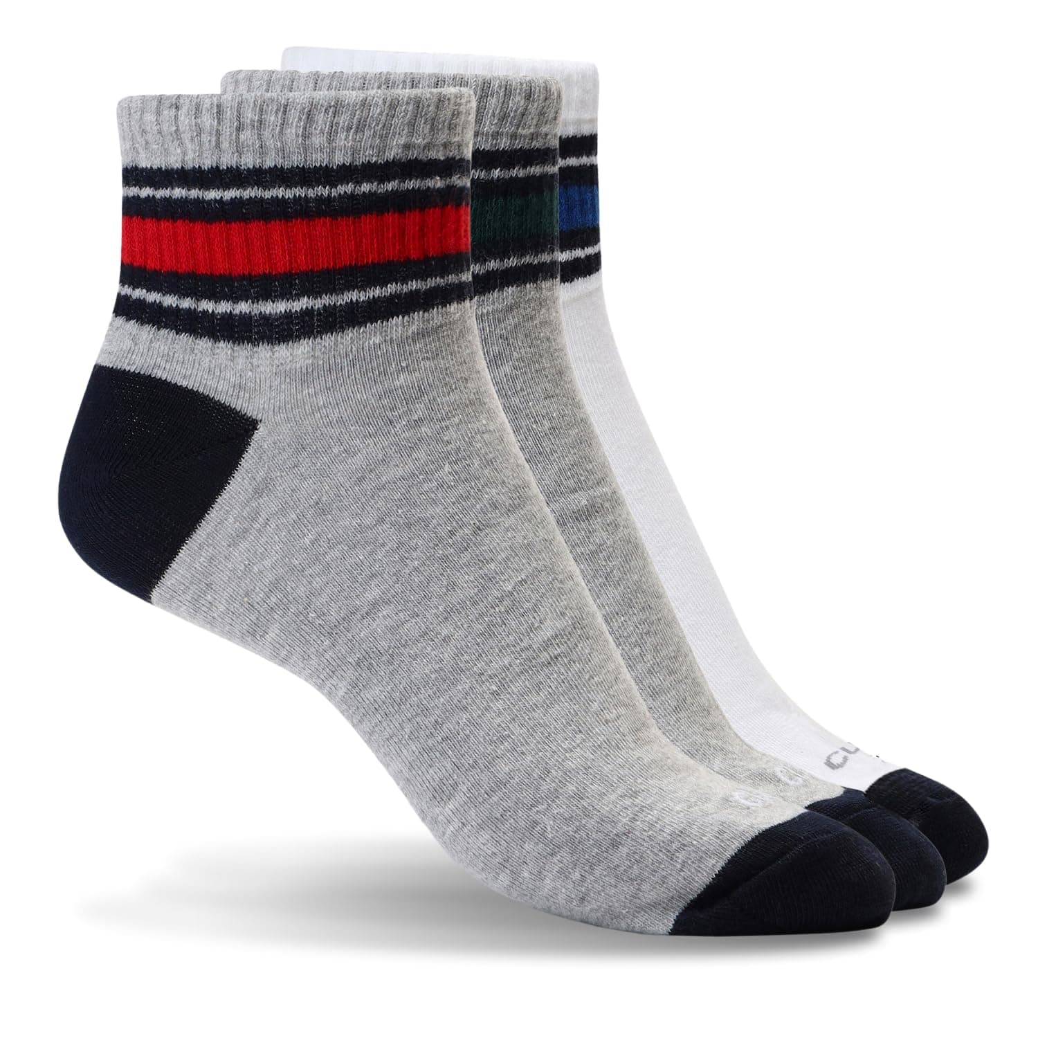 CULT Women's Cotton Socks – Ultra Soft, Breathable & Anti-Microbial – Ankle Length Casual & Sports Socks with Moisture-Absorbent Fabric, Superior Fit Technology & Durable Design Pack - 3